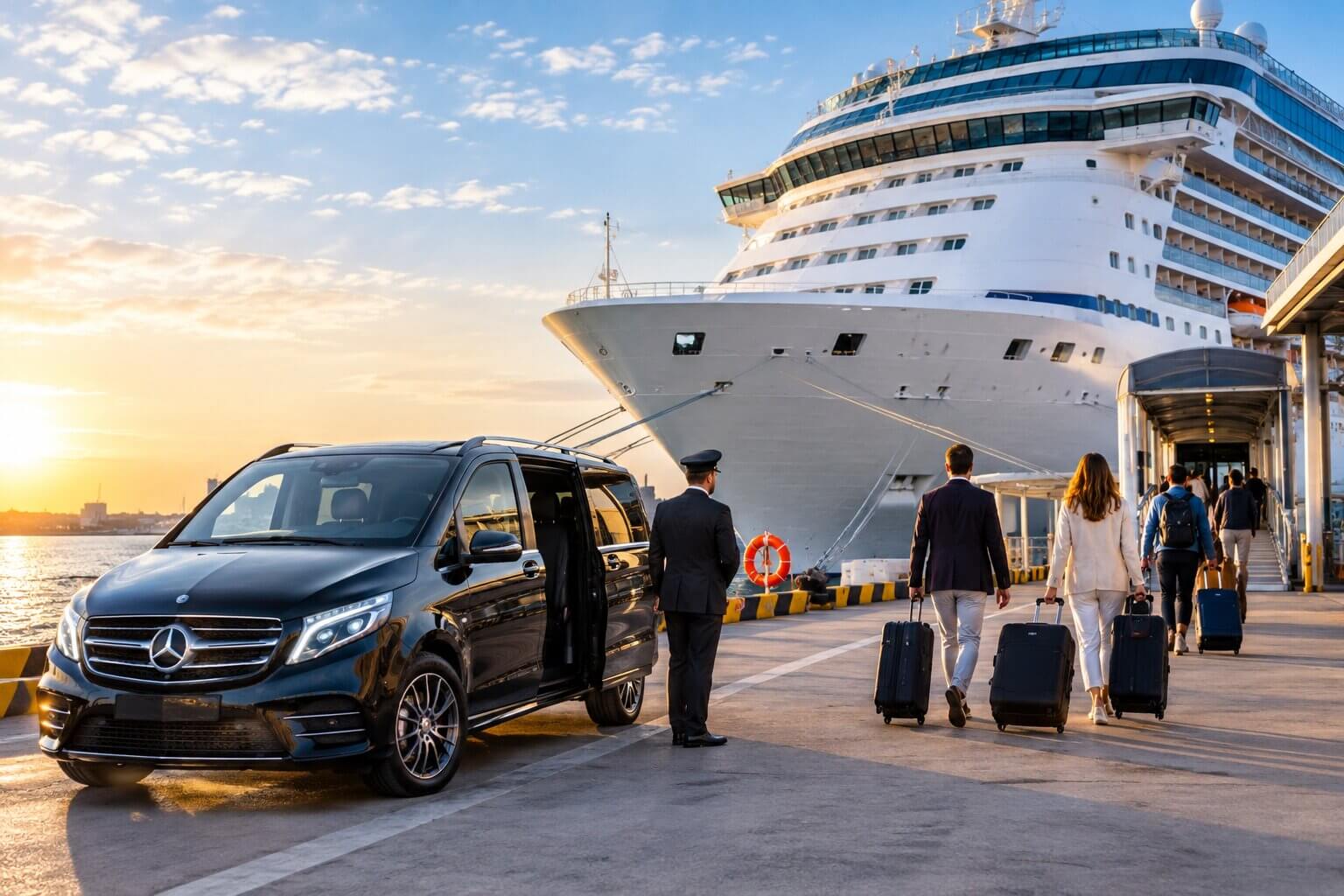 Luxury cruise port transfer service